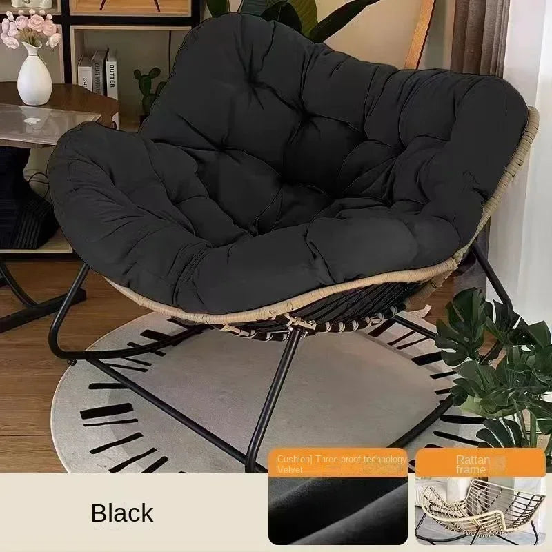 Human Bird Nest Rattan Rocking Chair - TARHUS