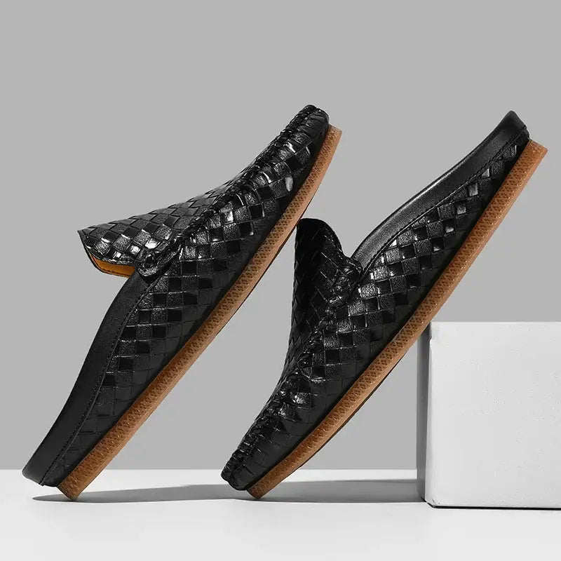 Nodo | Leather Mules – Handwoven Craftsmanship & Modern Elegance TARHUS
