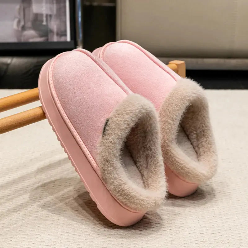 Fluffy Winter Slippers – Cozy Fur-Lined Indoor House Shoes with Anti-Slip Sole - TARHUS