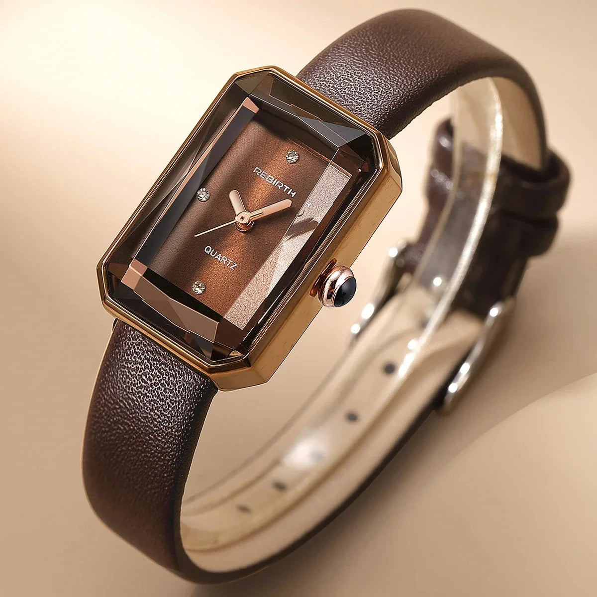 Aurora | Wristwatch – Classic Rectangular Watch with Leather Strap TARHUS