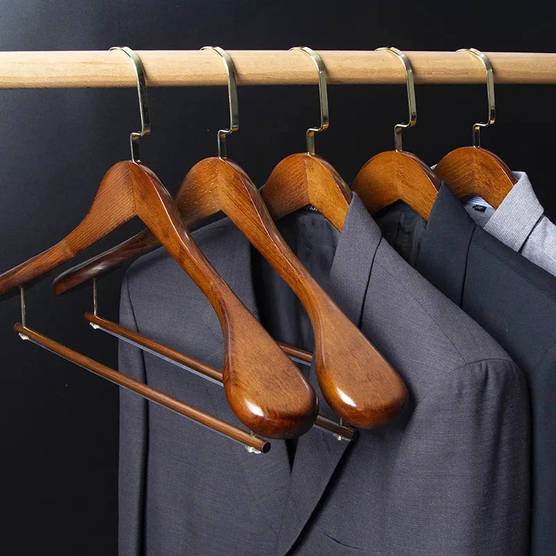 Wesfield Premium Wooden Suit Hangers – Wide Shoulder, Non-Slip Bar for Coats & Jackets TARHUS