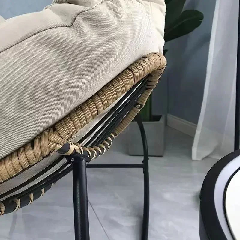Human Bird Nest Rattan Rocking Chair - TARHUS