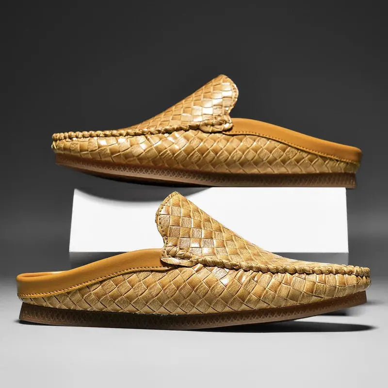 Nodo | Leather Mules – Handwoven Craftsmanship & Modern Elegance TARHUS
