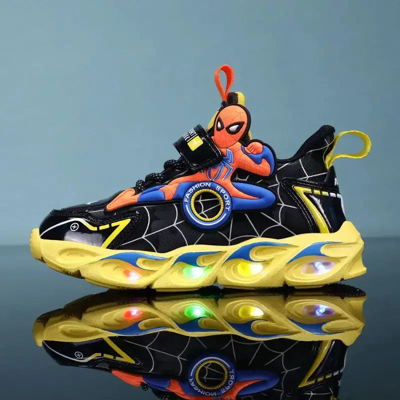 Spiderman Disney LED Sneakers for Boys – Shoes for Kids - TARHUS