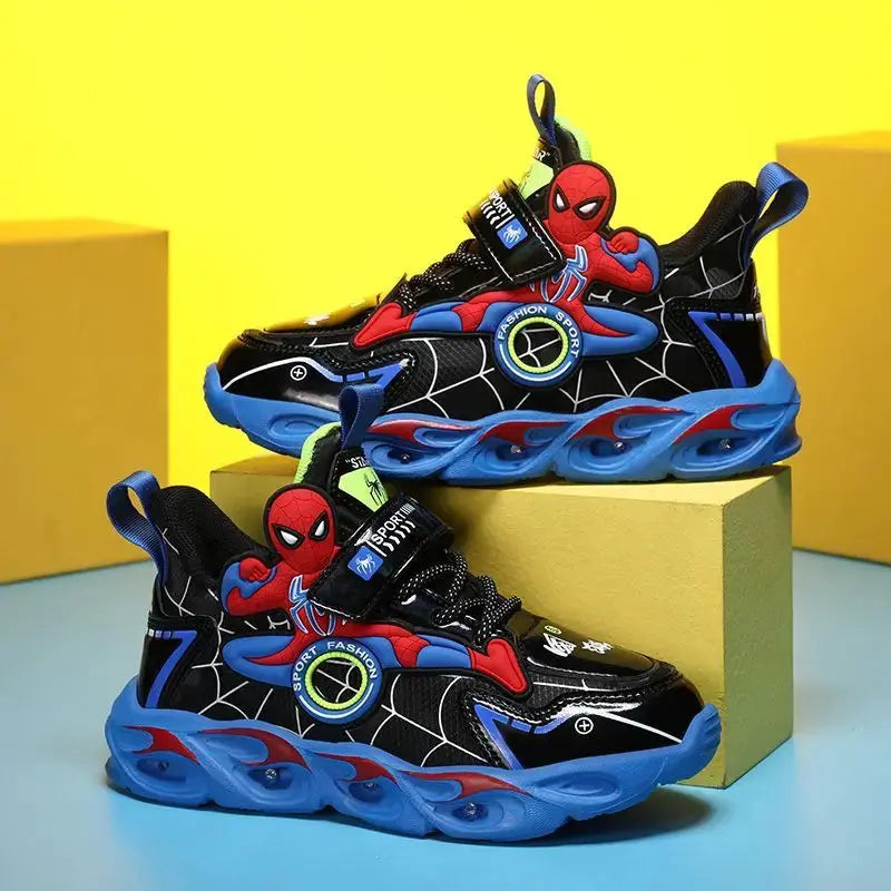 Spiderman Disney LED Sneakers for Boys – Shoes for Kids - TARHUS