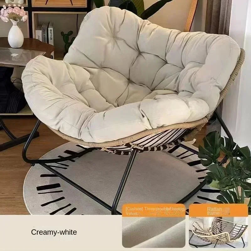Human Bird Nest Rattan Rocking Chair - TARHUS