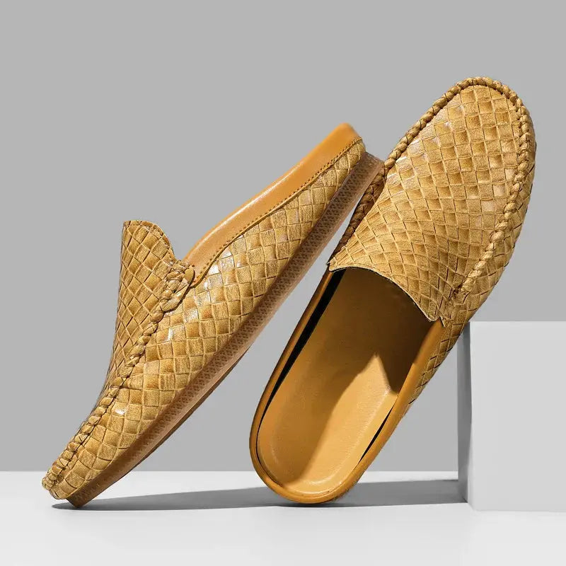 Nodo | Leather Mules – Handwoven Craftsmanship & Modern Elegance TARHUS