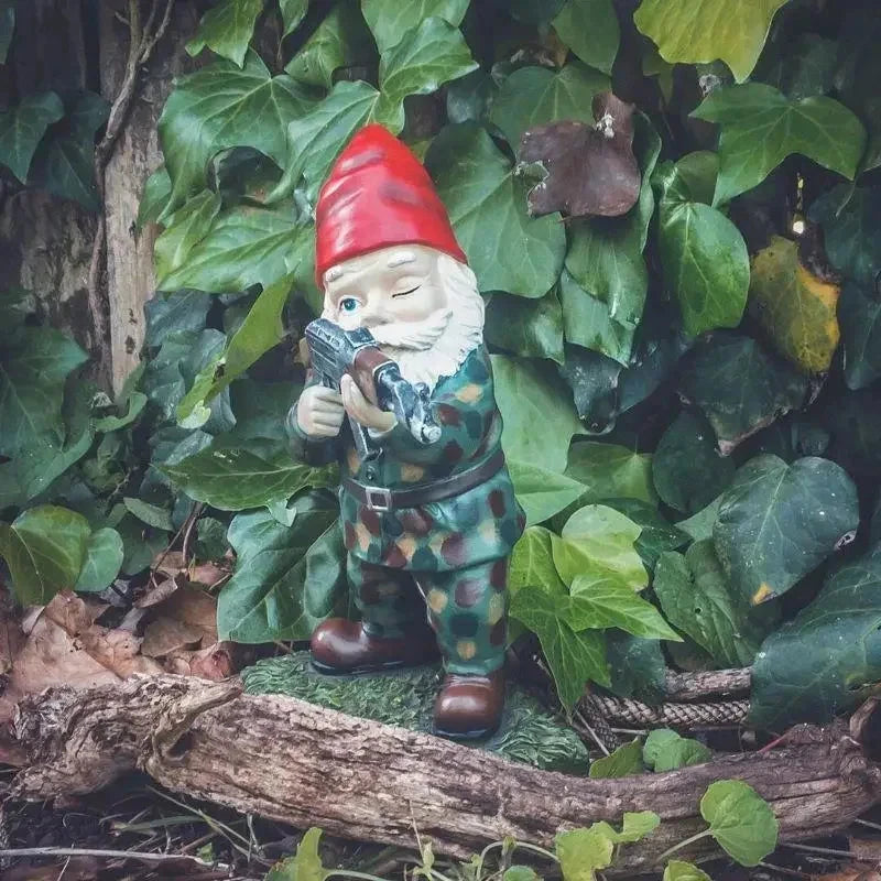 Garden Gnome Warriors – Funny Outdoor Statues for Garden TARHUS