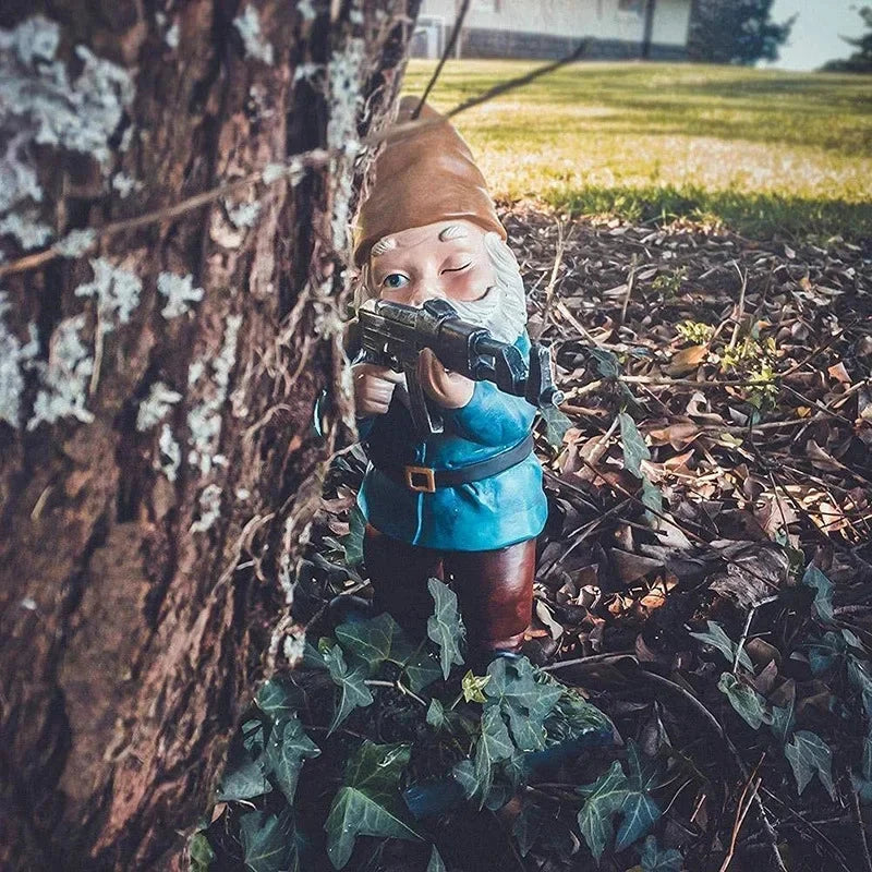 Garden Gnome Warriors – Funny Outdoor Statues for Garden TARHUS