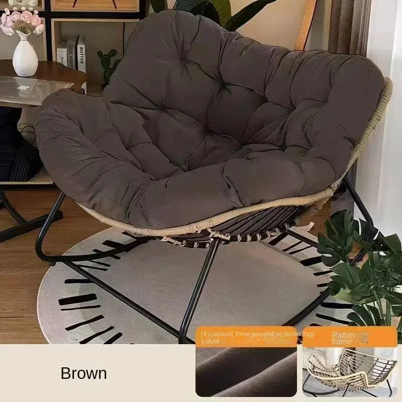 Human Bird Nest Rattan Rocking Chair - TARHUS