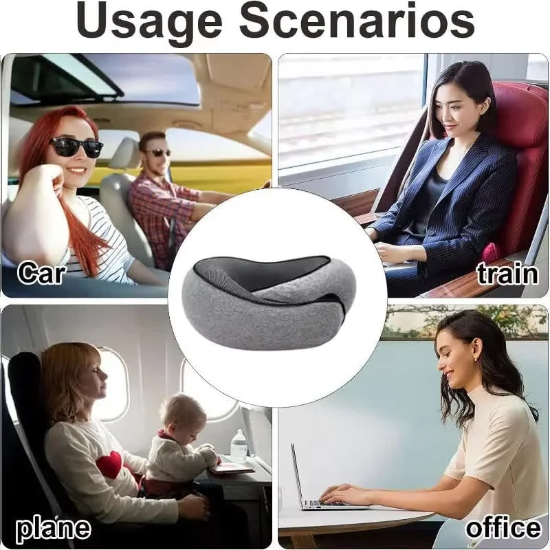 Memory Foam Travel Neck Pillow – Snail Style U-Shaped Comfort - TARHUS