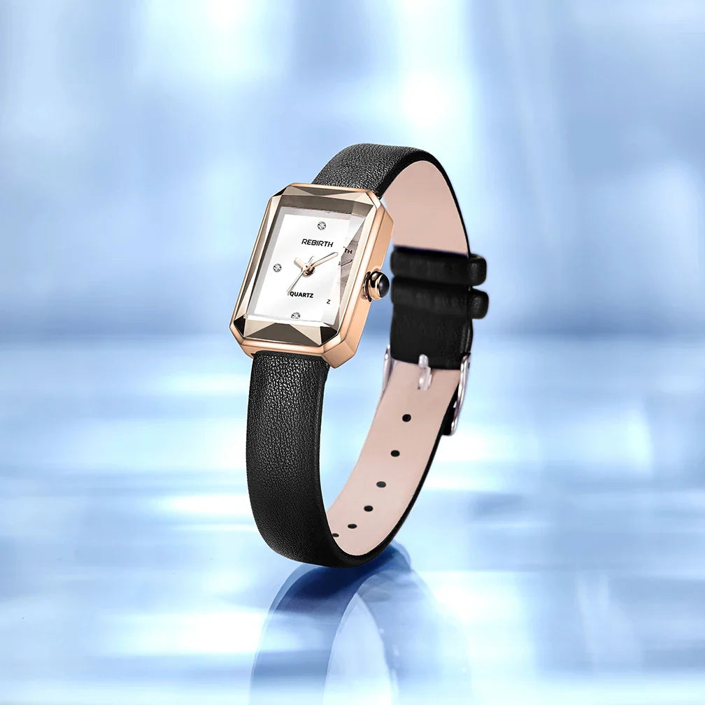 Aurora | Wristwatch – Classic Rectangular Watch with Leather Strap TARHUS Womens Watch