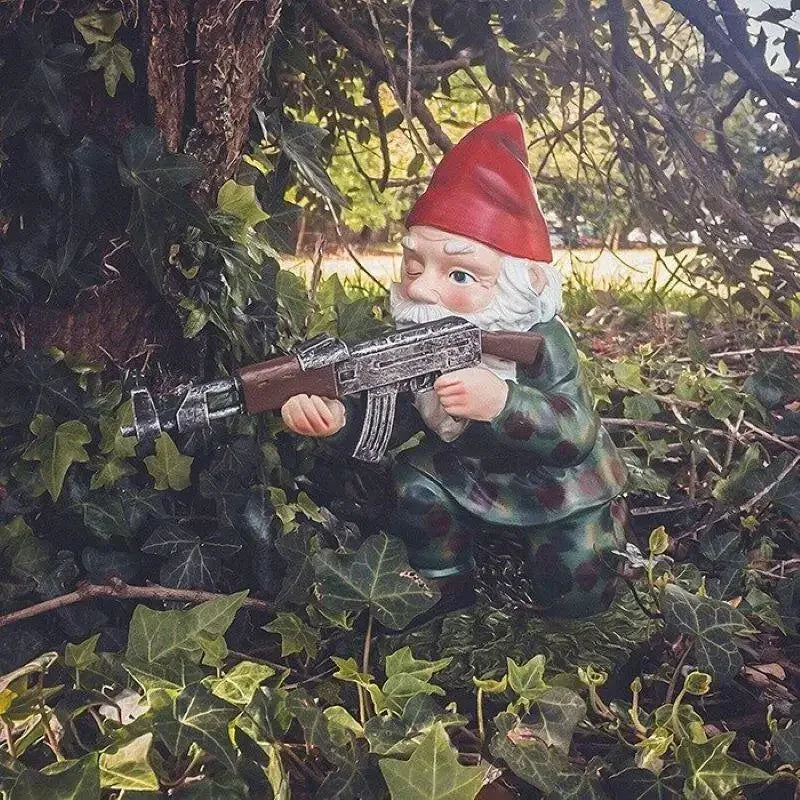 Garden Gnome Warriors – Funny Outdoor Statues for Garden TARHUS
