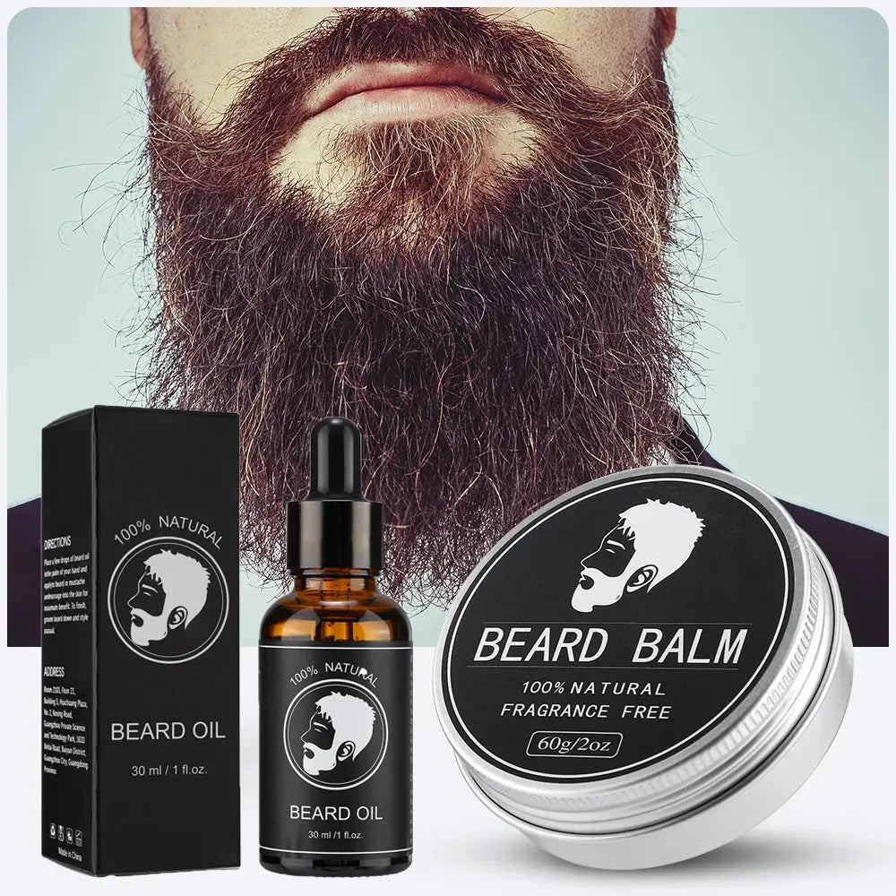 Beard Oil & Balm Set – Natural Beard Growth & Styling for Men - TARHUS