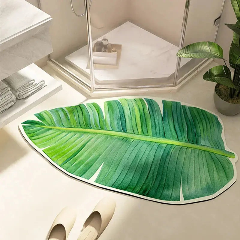 Leaf-Shaped Bath Mat • Absorbent & Anti-Slip - TARHUS