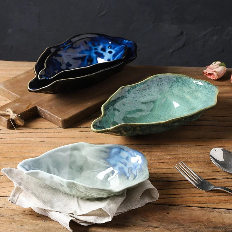 Marée Oyster Shell Bowls – Handcrafted Decorative Coastal Trinket Dishes TARHUS Kitchen Accessories