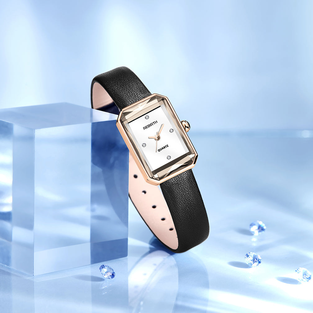 Aurora | Wristwatch – Classic Rectangular Watch with Leather Strap TARHUS