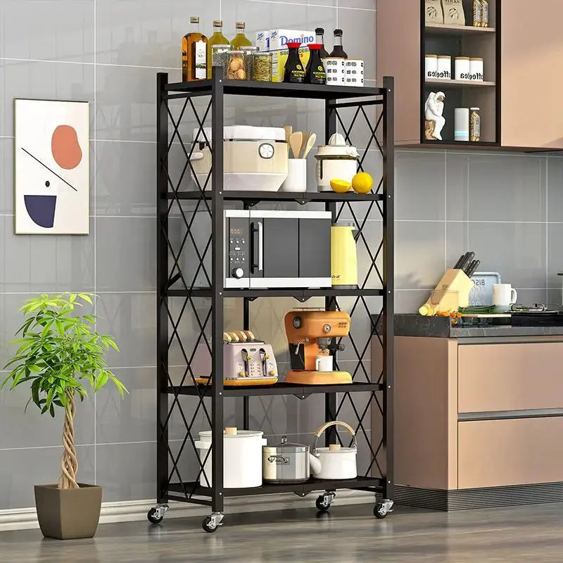 FlexiRack - Foldable Multi-Tier Storage Shelf - TARHUS