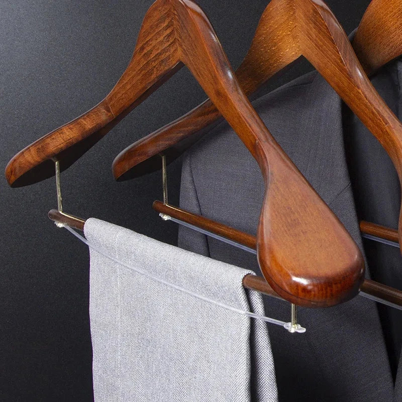 Wesfield Premium Wooden Suit Hangers – Wide Shoulder, Non-Slip Bar for Coats & Jackets TARHUS