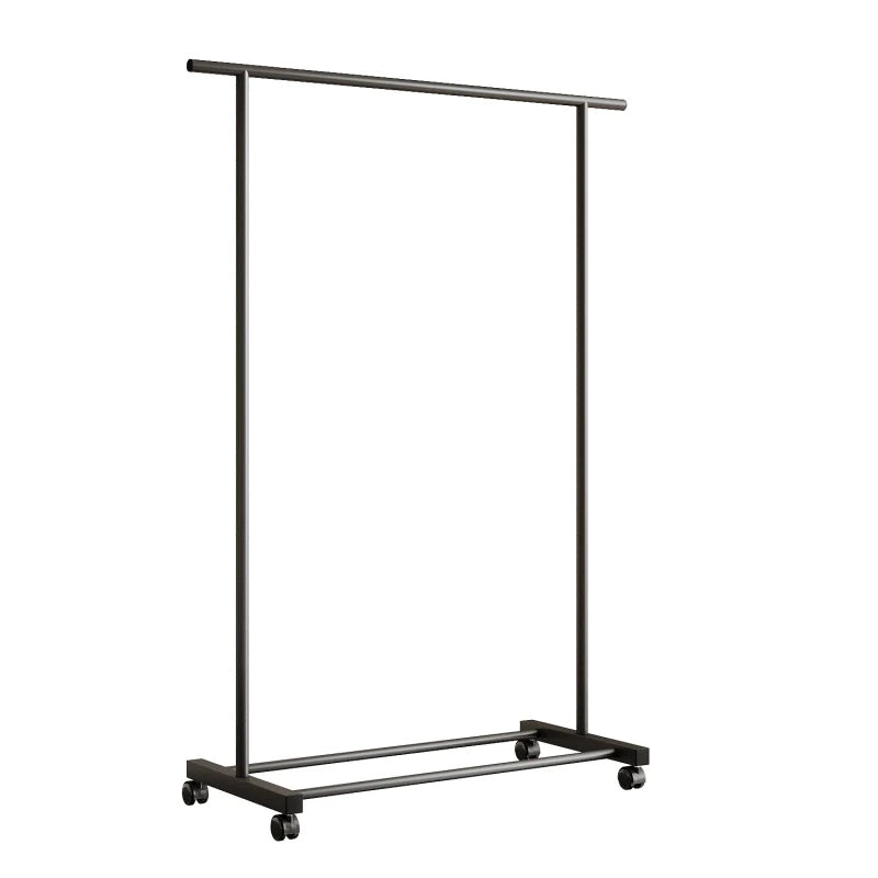Heavy-Duty Double-Pole Clothes Rack | Floor-Standing Garment Organizer & Indoor Drying