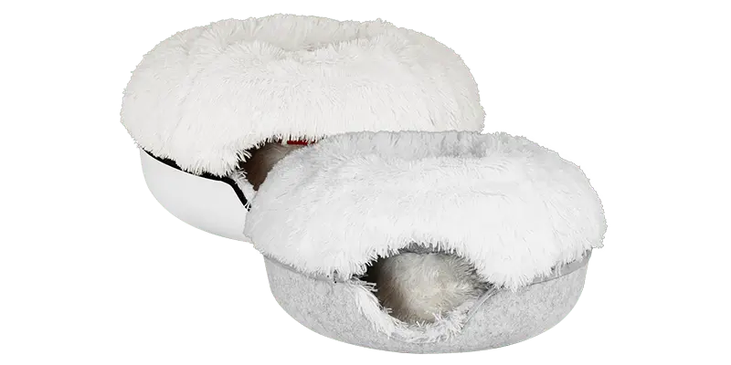 Cat Cave Calming Donut Bed for Anxiety Relief & Cozy Sleeping TARHUS Animals & Pet Supplies