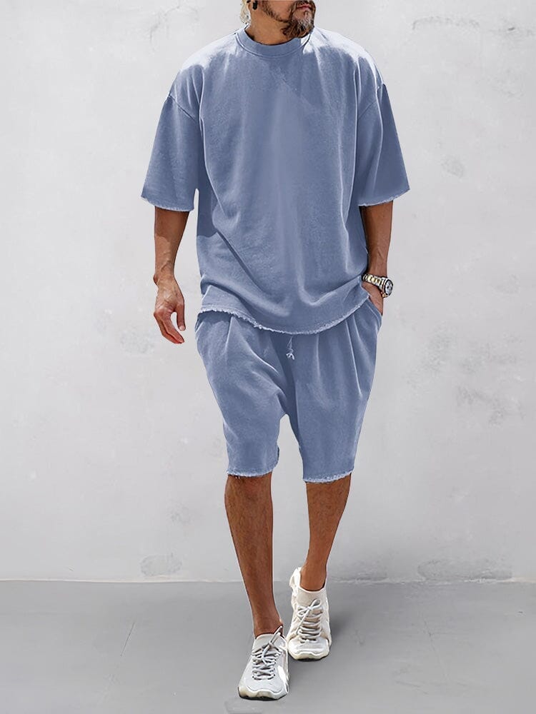 Casual Loose Fit Solid Sports Sets - TARHUS