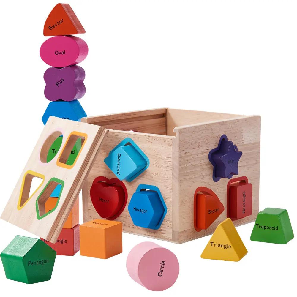 Montessori Shape Sorter Toy – Wooden Learning Puzzle for Toddlers - TARHUS