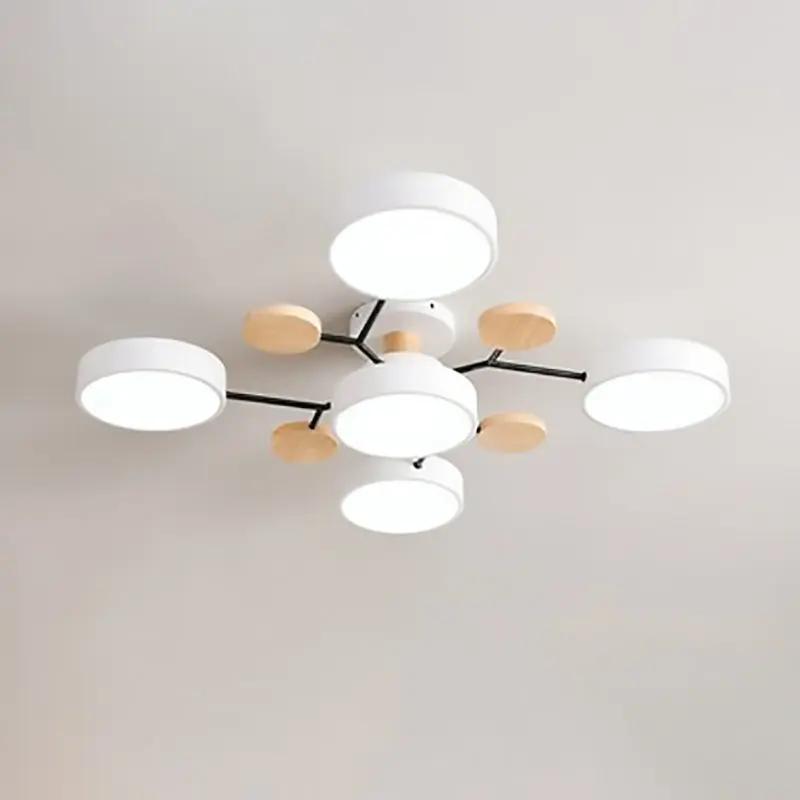 Contemporary Scandinavian Round Molecule Branch Design LED Semi-Flush Mount Ceiling Light For Living Room - TARHUS