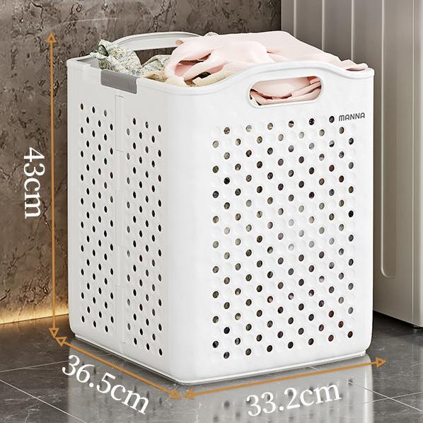 Large Capacity Collapsible Laundry Basket: Breathable Design & Built-In Wheels - TARHUS