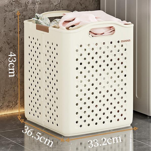 Large Capacity Collapsible Laundry Basket: Breathable Design & Built-In Wheels - TARHUS