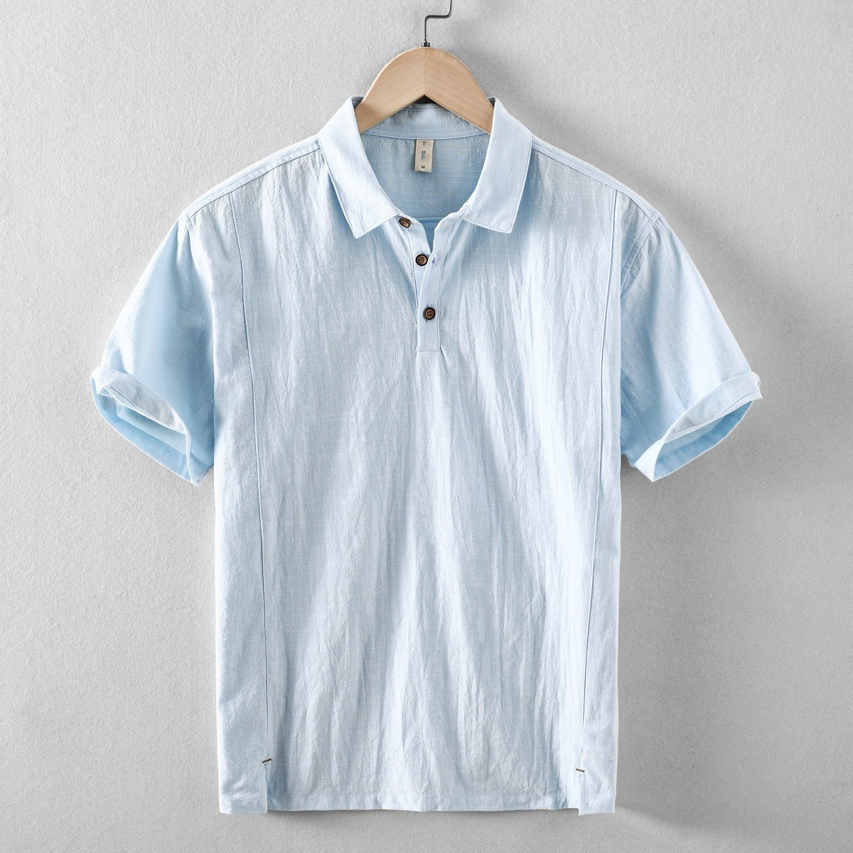 Riku Men’s Cotton-Linen Polo Shirt – Short Sleeve Casual Collar Top TARHUS Shirt