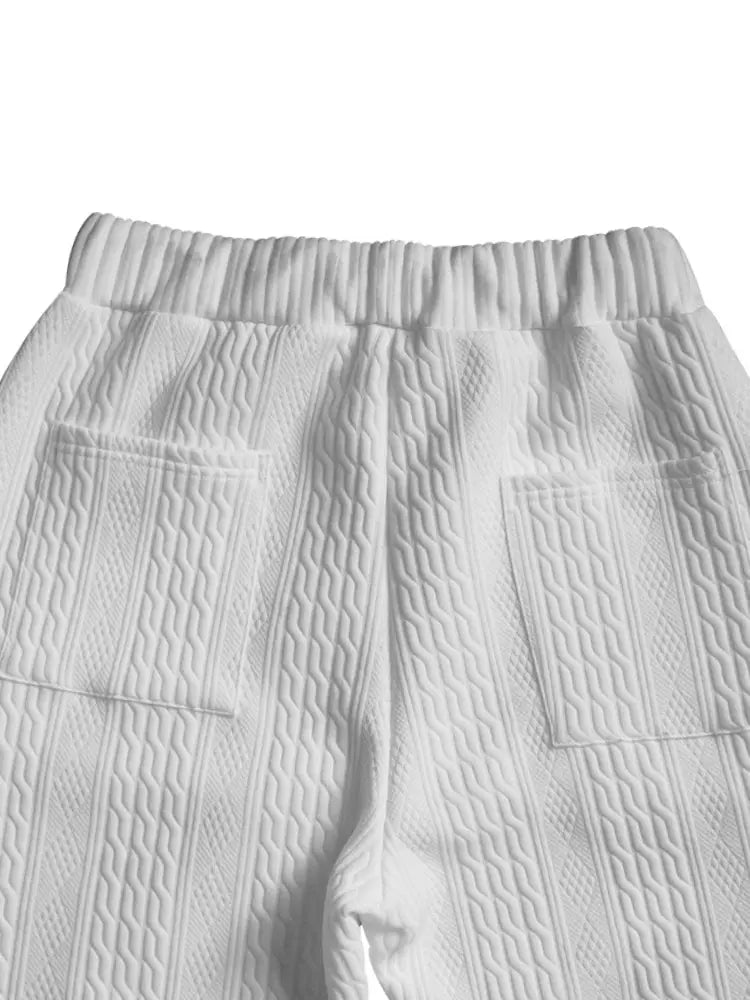 Men’s Knit Lounge Set – Cozy Streetwear Loungewear Tracksuit - TARHUS