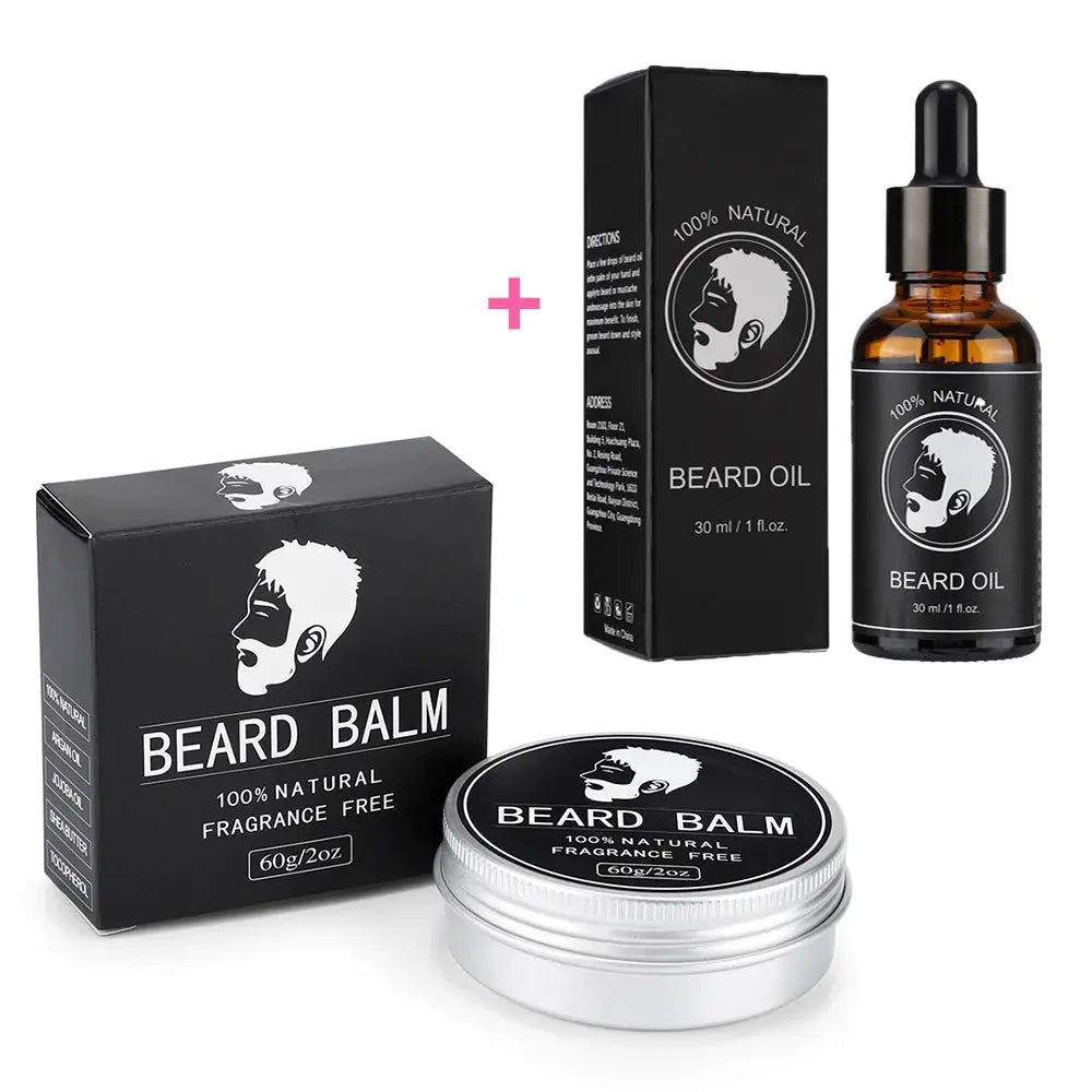 Beard Oil & Balm Set – Natural Beard Growth & Styling for Men - TARHUS