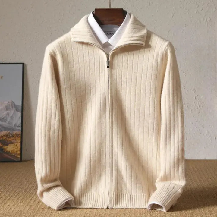 Russell Men’s Cashmere Cardigan – Luxury Knit Sweater with Classic Fit TARHUS Men Clothing