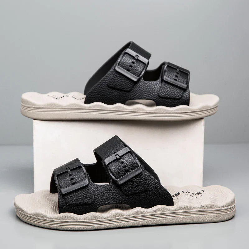 Delmar | Comfort Slides – Adjustable Dual-Strap Sandals with Ergonomic Sole TARHUS Men Shoes