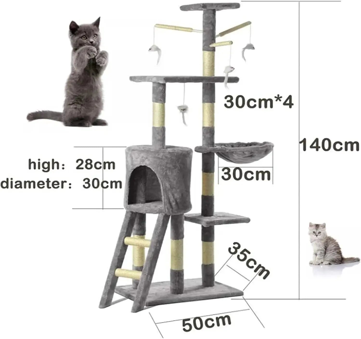 Elite Cat Tower - Scratching Post & Climbing Tree - TARHUS