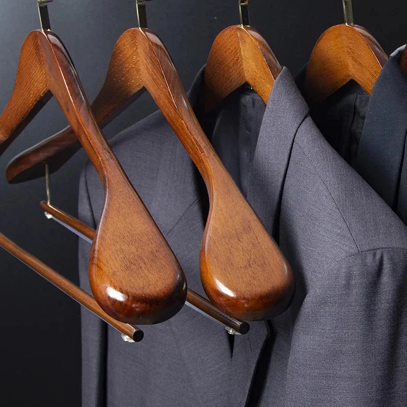 Wesfield Premium Wooden Suit Hangers – Wide Shoulder, Non-Slip Bar for Coats & Jackets TARHUS