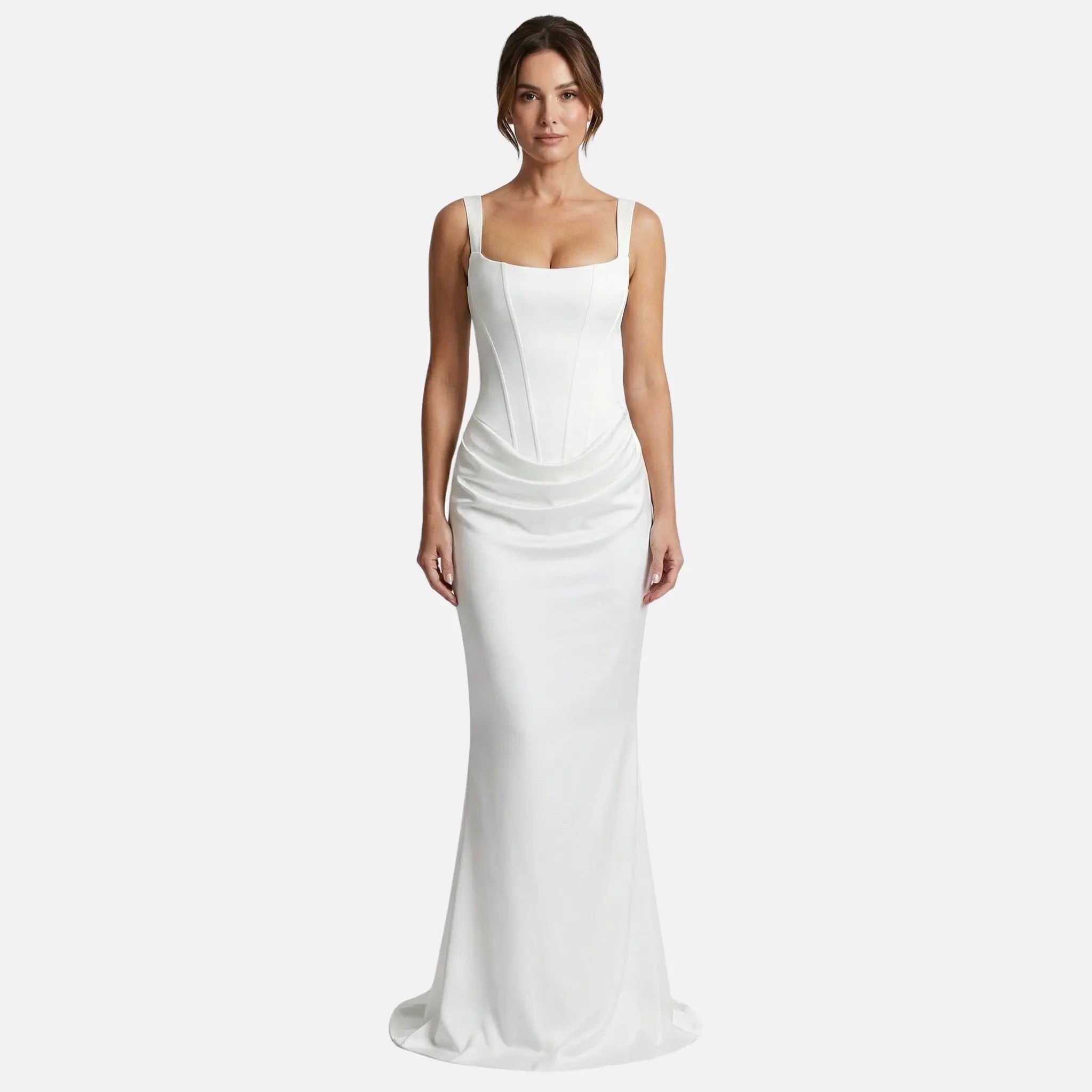 Satin Maxi Dress with Adjustable Straps for Women TARHUS AS - Womens - Maxi Dress