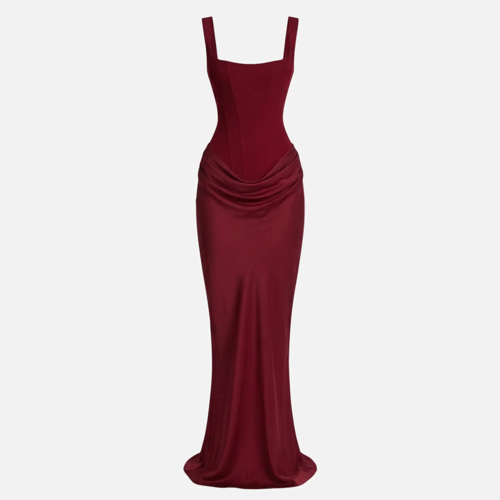 Satin Maxi Dress with Adjustable Straps for Women TARHUS AS - Womens - Maxi Dress