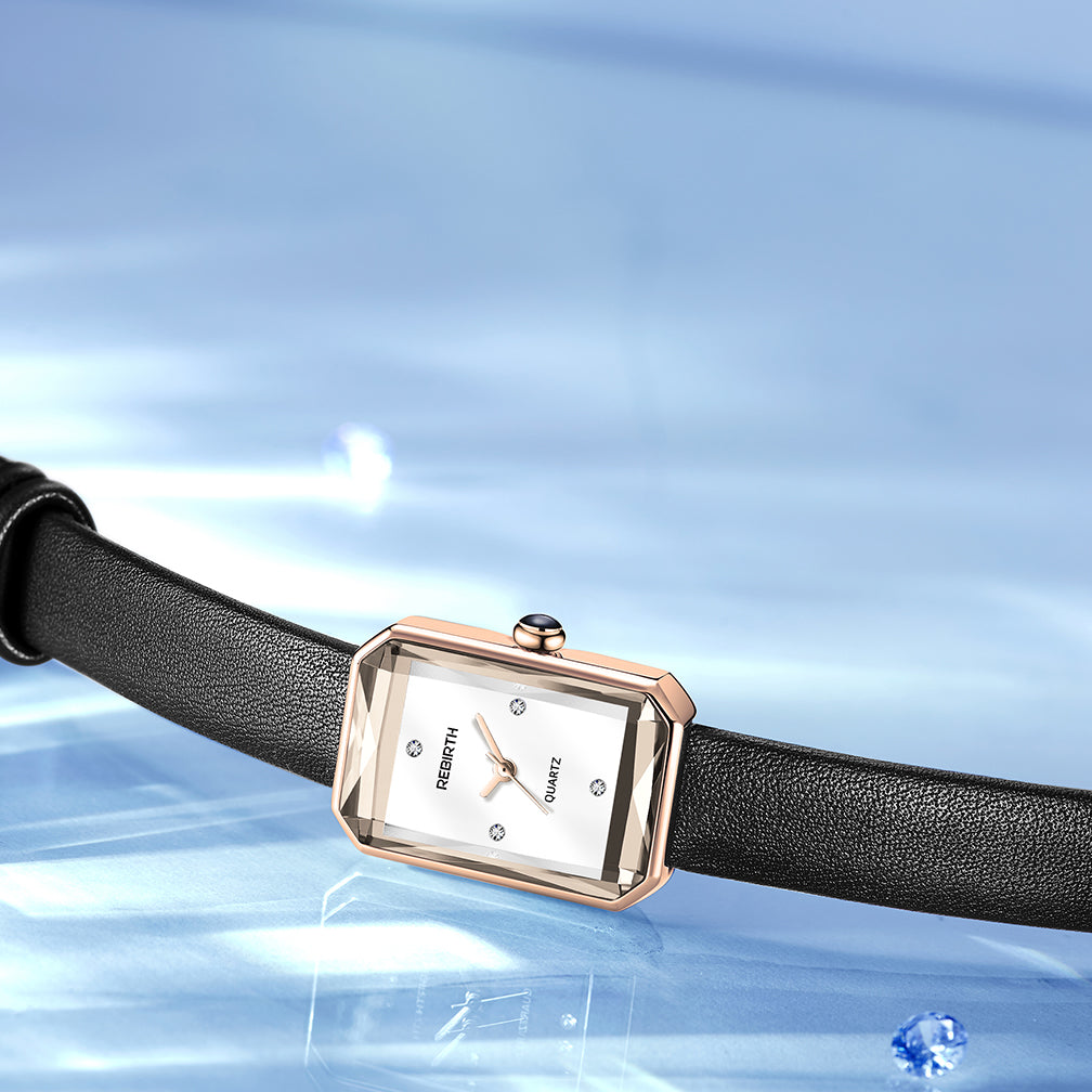 Aurora | Wristwatch – Classic Rectangular Watch with Leather Strap TARHUS Womens Watch
