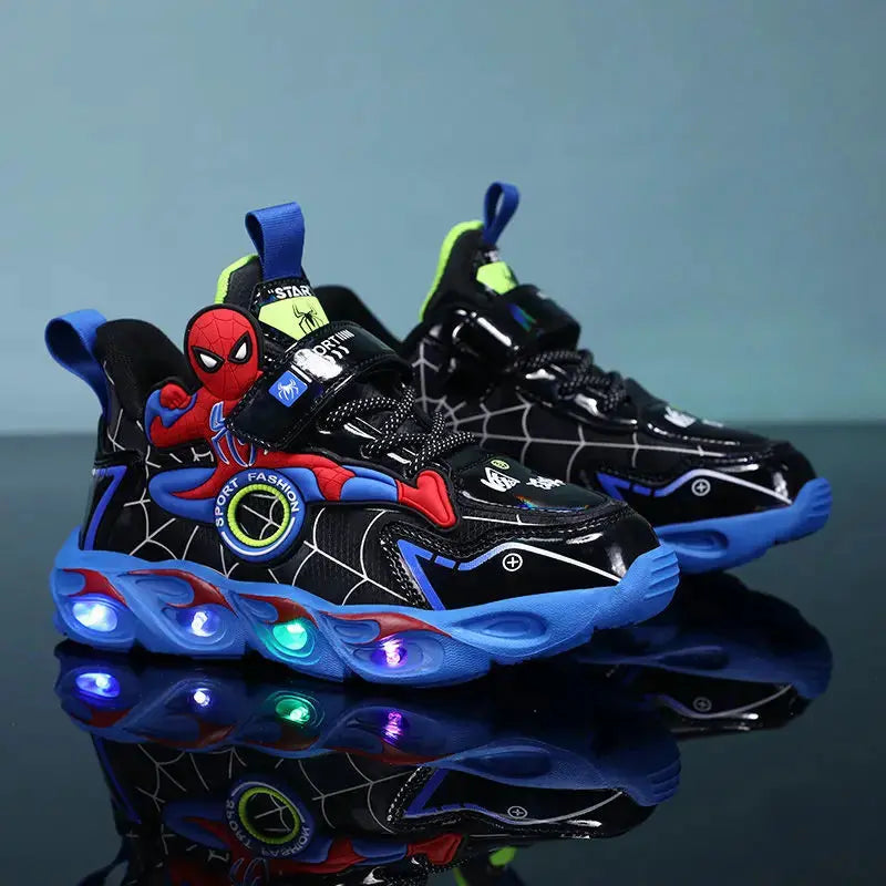 Spiderman Disney LED Sneakers for Boys – Shoes for Kids - TARHUS