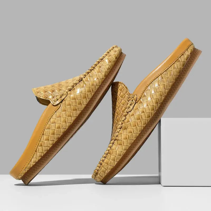 Nodo | Leather Mules – Handwoven Craftsmanship & Modern Elegance TARHUS