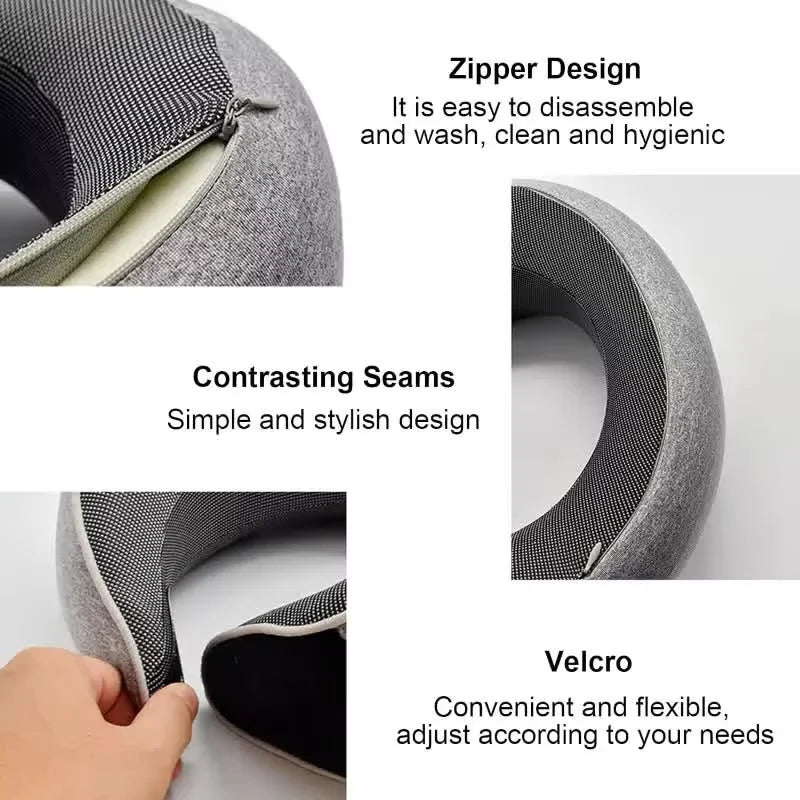 Memory Foam Travel Neck Pillow – Snail Style U-Shaped Comfort - TARHUS
