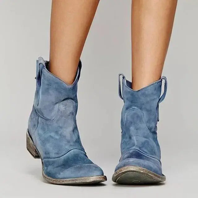 Paloma Vintage Western Ankle Boots - TARHUS