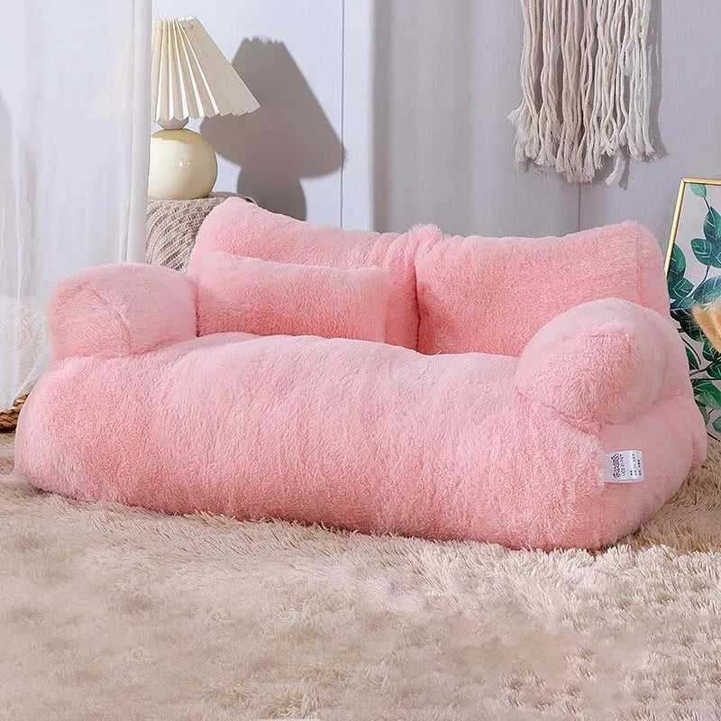 Luxury Cat Bed Sofa – Winter Warm Plush Pet Nest for Cats & Small Dogs - TARHUS