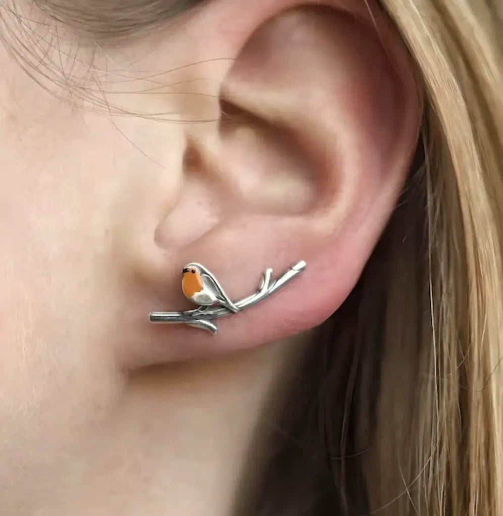 Skyglimmer | Bird Earrings In Stained Glass - TARHUS