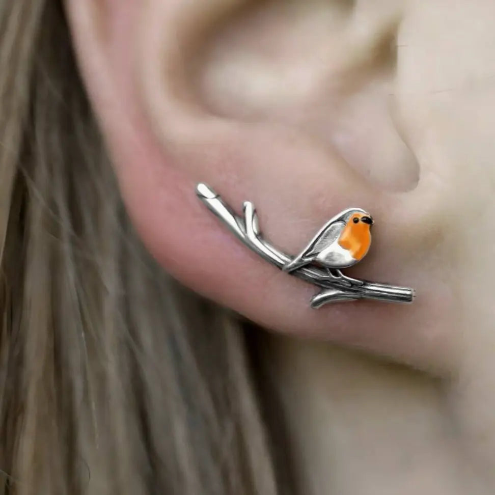 Skyglimmer | Bird Earrings In Stained Glass - TARHUS