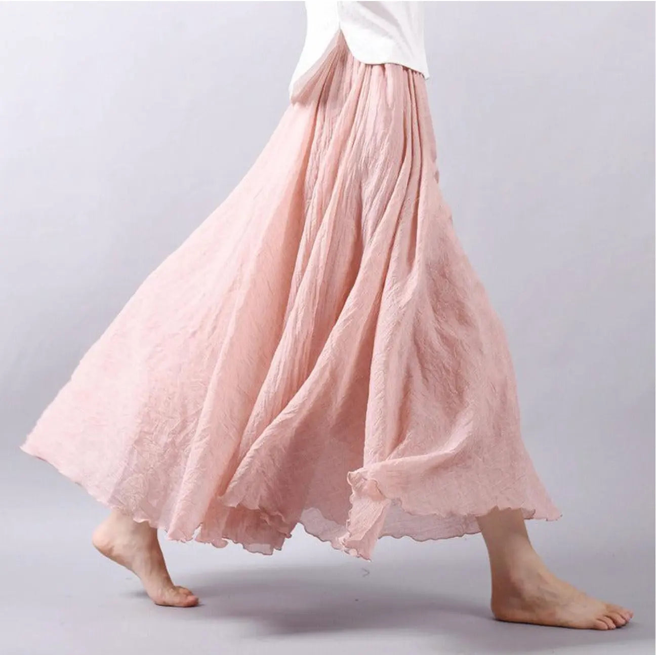 Kylie | Cotton Skirt With Elastic Waist - TARHUS