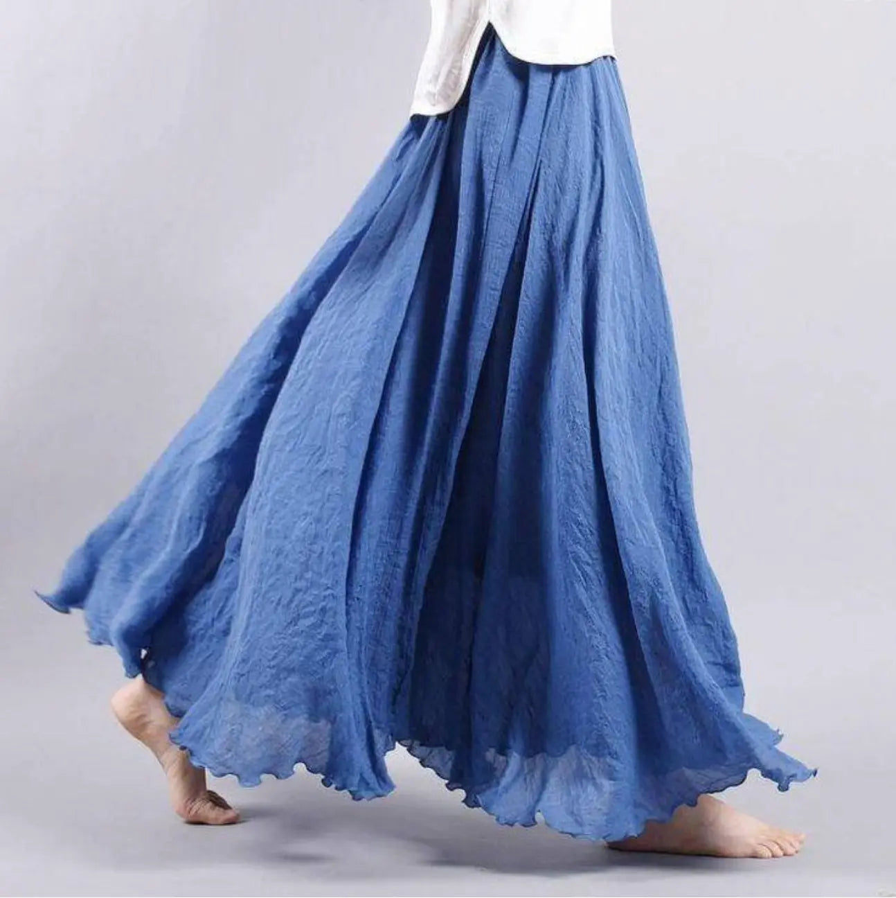 Kylie | Cotton Skirt With Elastic Waist - TARHUS