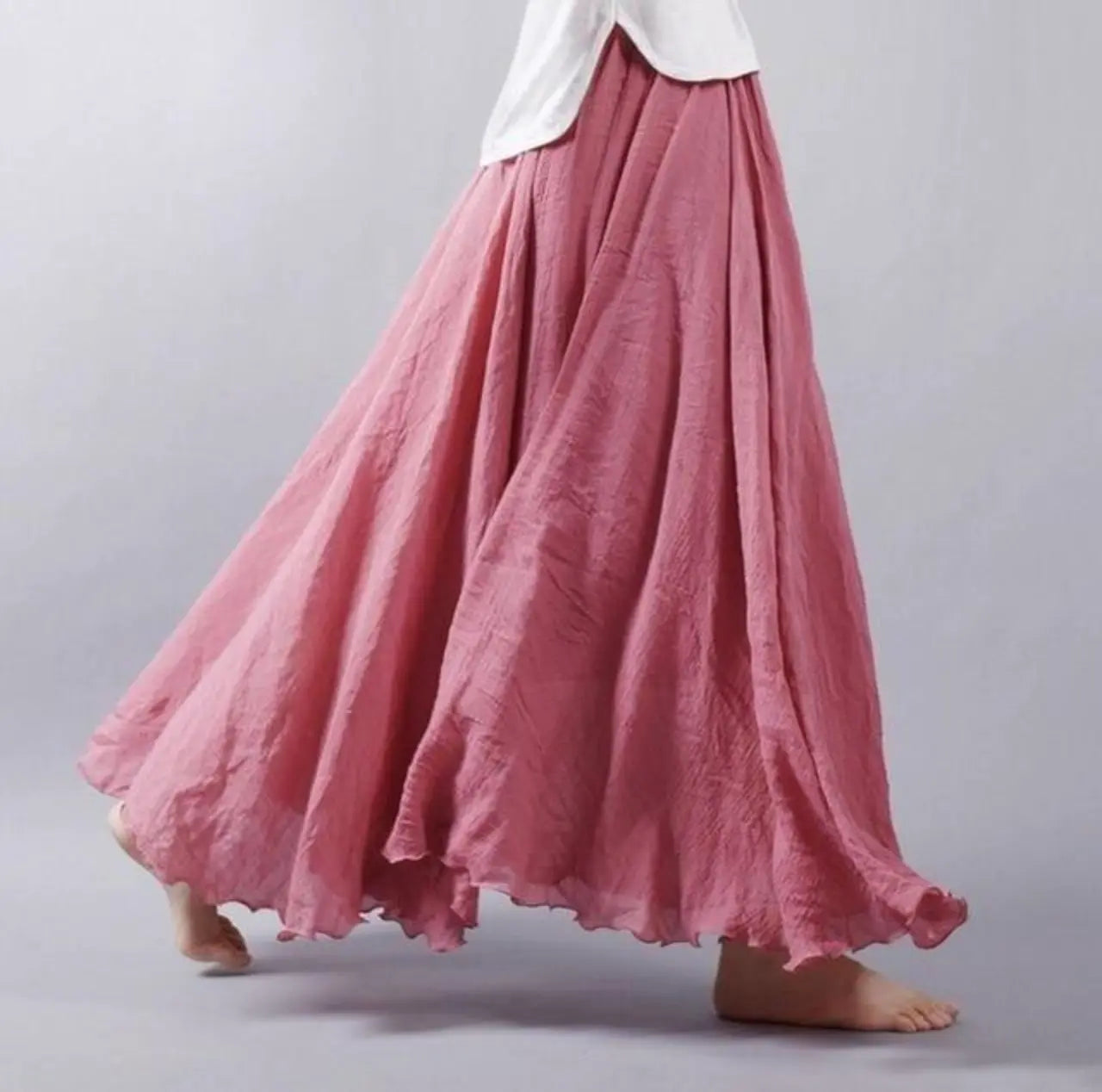Kylie | Cotton Skirt With Elastic Waist - TARHUS